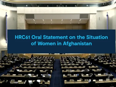 HRC61 Oral Statement on the Situation of Women in Afghanistan
